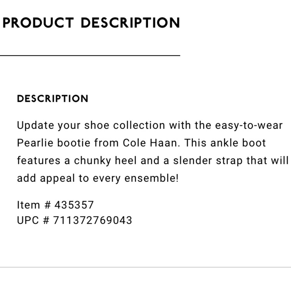 Beautiful Cole Haan Gray Leather Pearlie Booties - NWT! - Picture 7 of 8